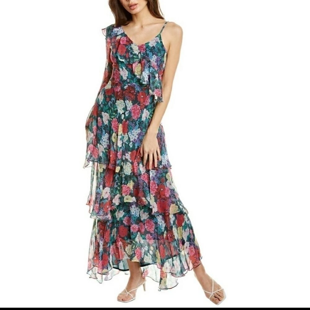 NWT Rococo Sand Ruffle Maxi Dress
